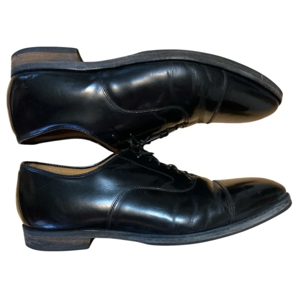 Johnston & Murphy Men’s 11D Black Leather‎ Cap Toe Oxford Dress Shoes Italy